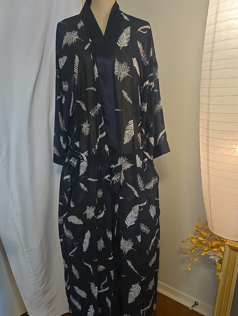 Judith Hart Fine Intimate Apparel Vintage Sheer Full Length Robe Size XL